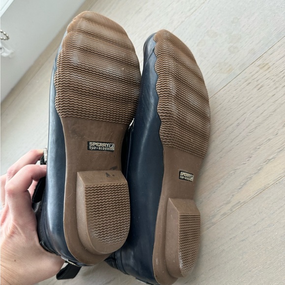 Sperry Topsider Navy & Black Duck Boots - Picture 5 of 7
